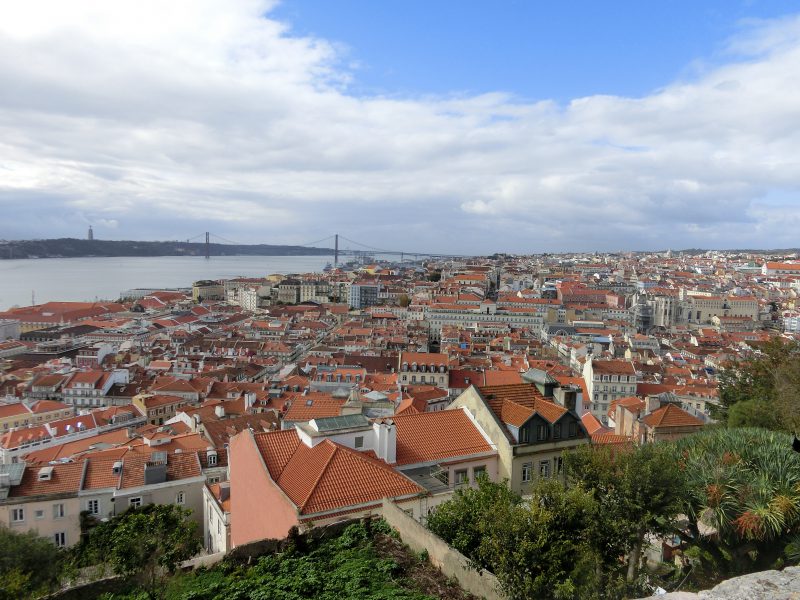 Aussicht vom Castelo de São Jorge auf die Ponte 25 de Abril