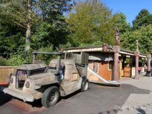 Hansapark Jeep Safari Klettergelegenheit im Alten Jahrmarkt
