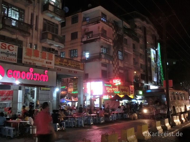 Nachtmarkt Chinatown Yangon