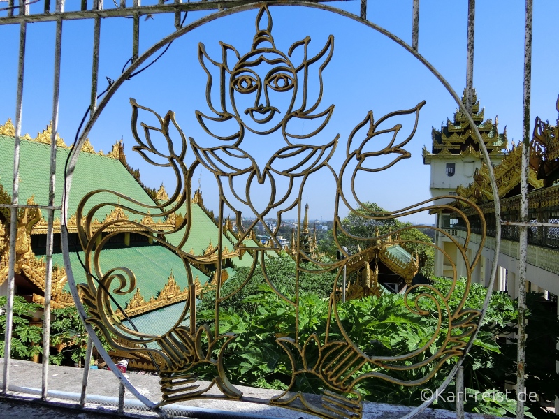 Aussicht von Terrasse Shwedagon Pagode