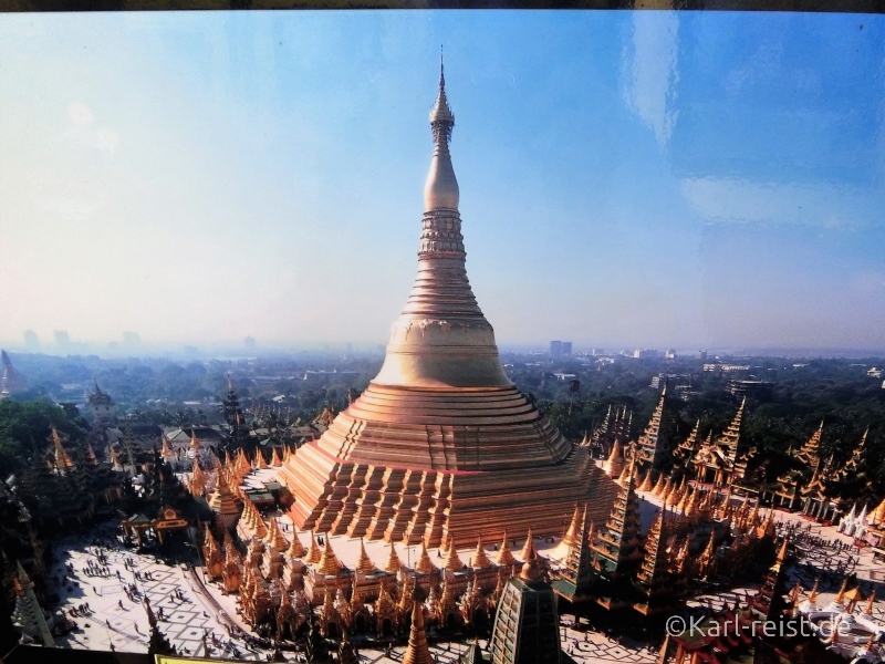 Shwedagon Pagode Luftaufnahme