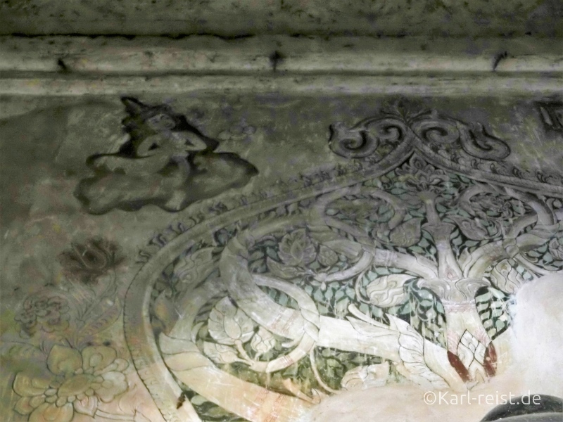 Zeichnungen in Bagan Tempel