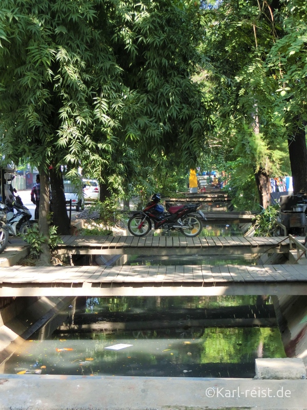 Fluss Abwasserkanals Mandalay