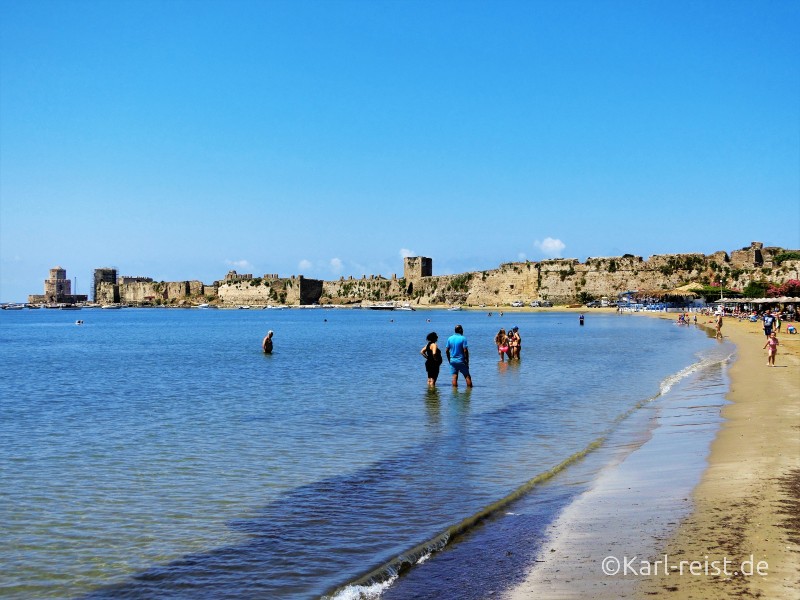 Peloponnes Methoni Burg Festung Strand