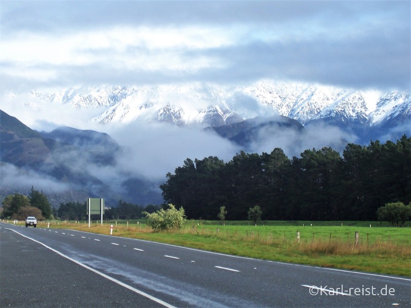 Kaikoura Schlechtes Wetter Neuseeland