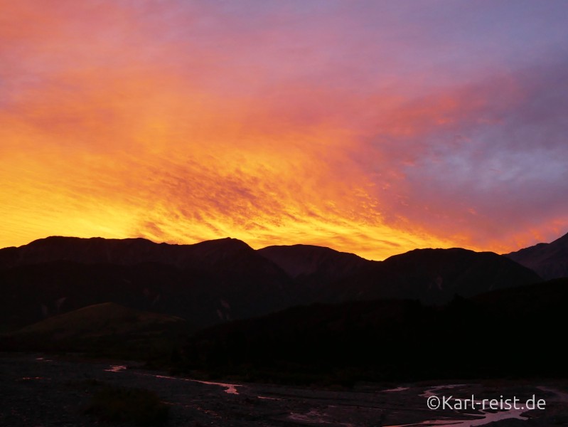 Neuseeland Nordinsel Sonnenuntergang