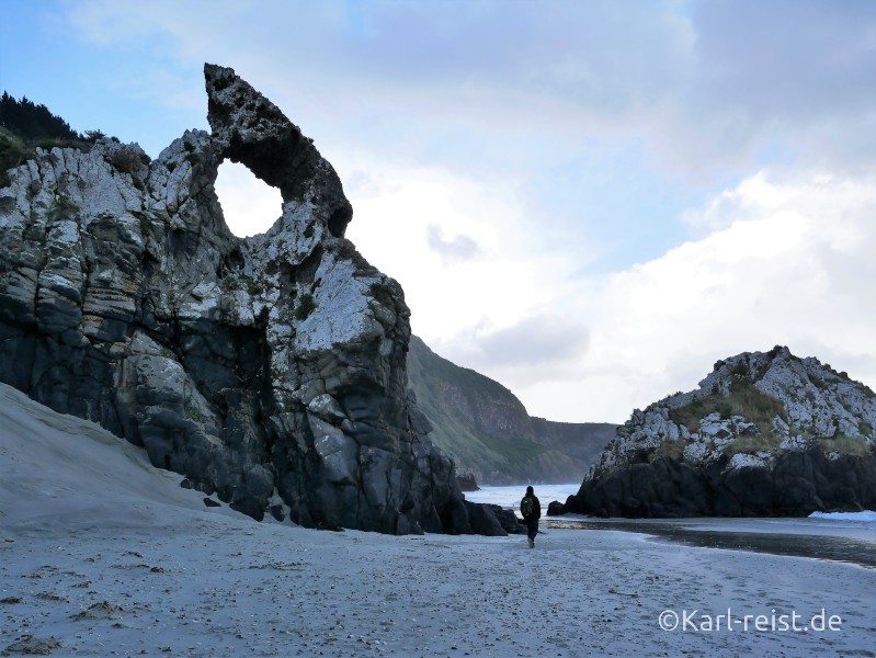 Neuseeland Südinsel einsamer Strand
