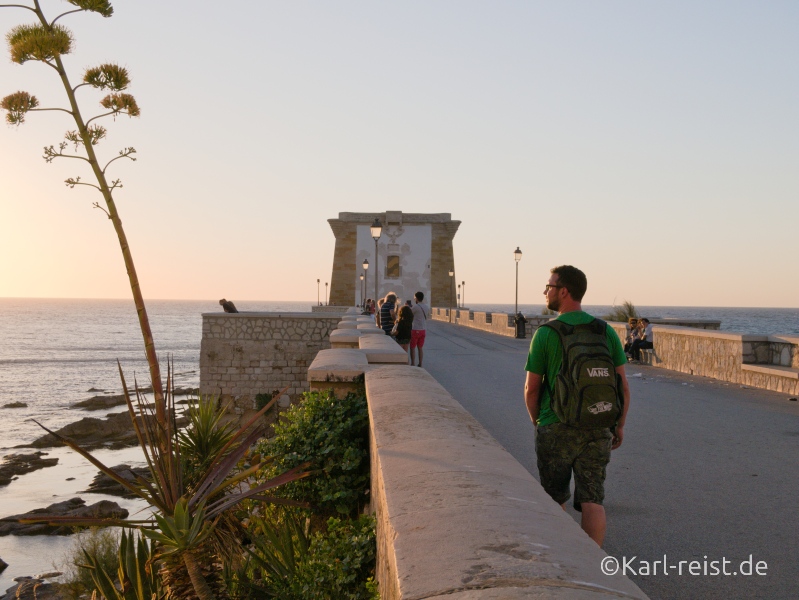 Trapani Sizilien Italien Sonnenuntergang Torre di ligny
